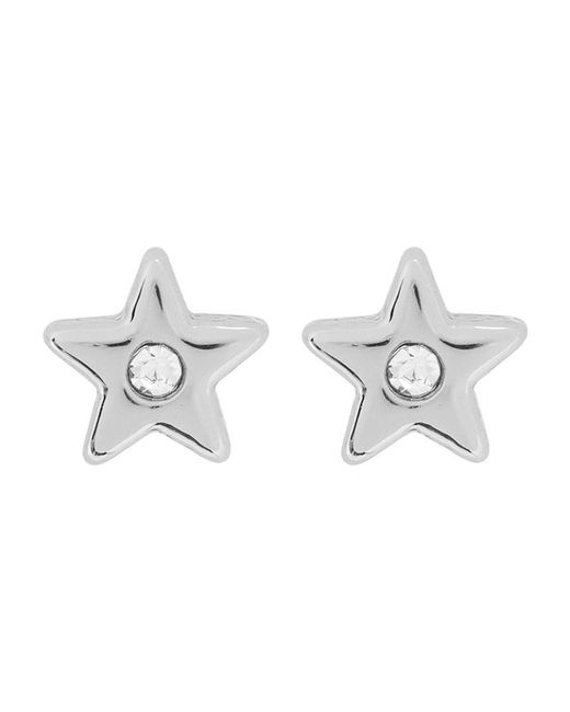 COACH White Star Earrings And Necklace Set