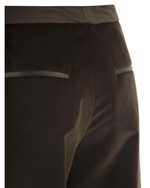 Peserico Black Straight-Leg Casual Trousers