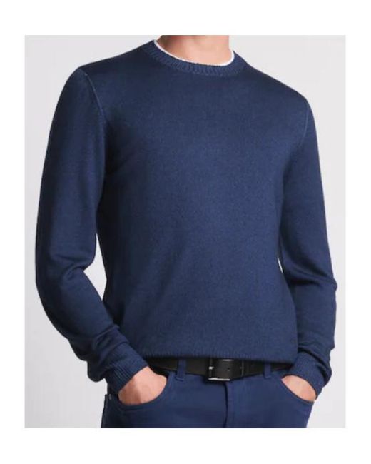Fay Blue Crew Neck Knitwear for men