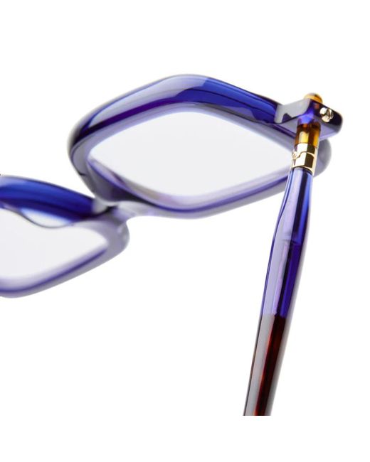 Kuboraum Blue Rectangle-Frame Glasses for men