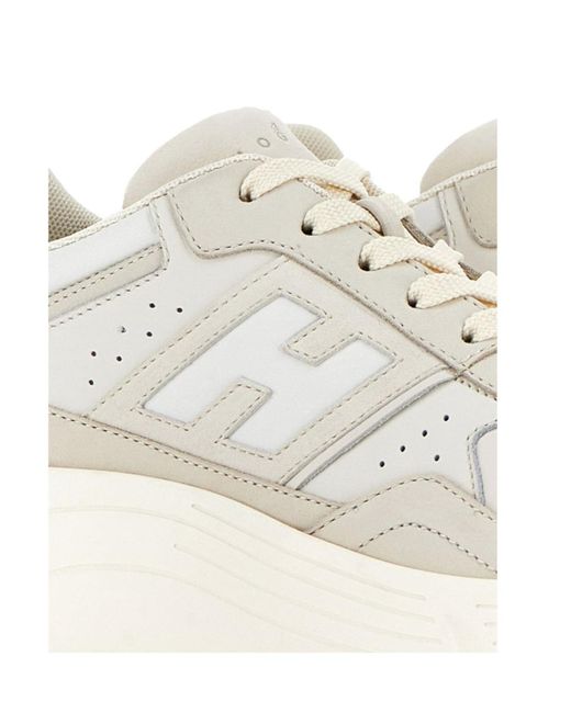 Hogan White H669 Leather Sneakers