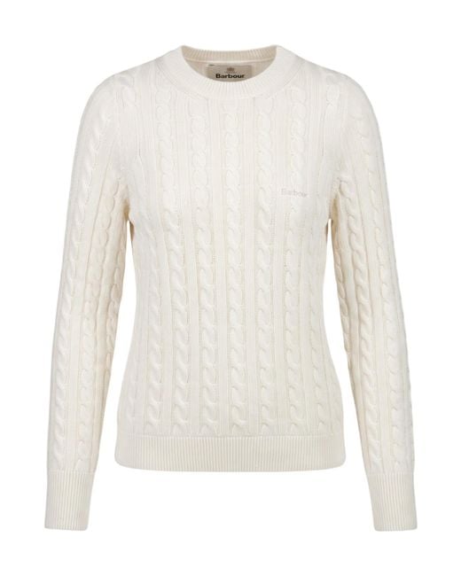 Barbour White Long-Sleeved Sweater