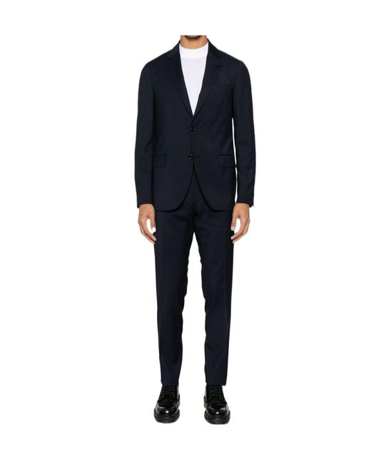Lardini Blue Single-Breasted Two-Piece Suit for men