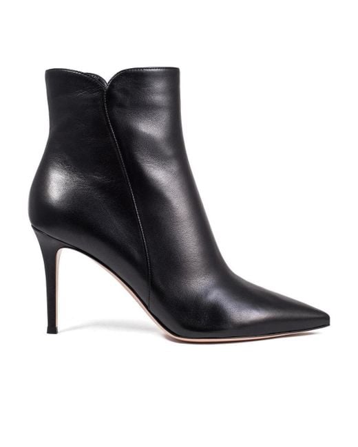 Gianvito Rossi Black Pointed Toe Ankle Boots