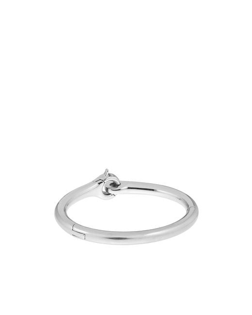 Balenciaga White Logo Engraved Bracelet for men