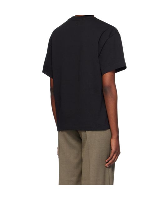 Filippa K Black Oversized Organic-Cotton T-Shirt
