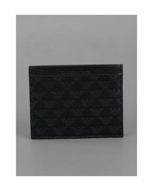 Emporio Armani Black Logo Card Bag for men