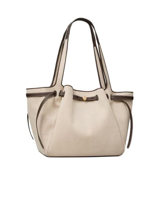 Tory Burch Natural Romy Top Handle Bag