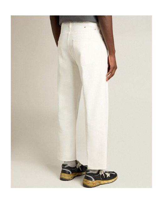 Golden Goose Deluxe Brand White Straight-Leg Skate Jeans for men