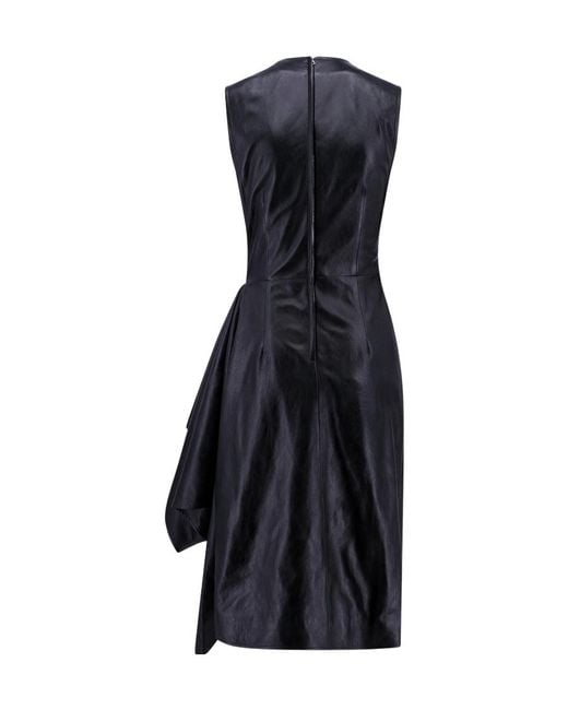 Bottega Veneta Blue Leather Dress