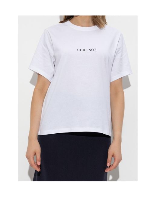 Victoria Beckham White Crewneck T-Shirt