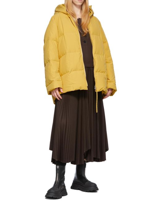 Jil Sander Yellow Oversized Padded Jacket