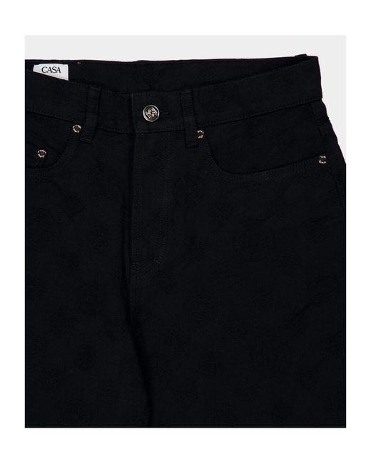Casablanca Black Monogram-Print Jeans