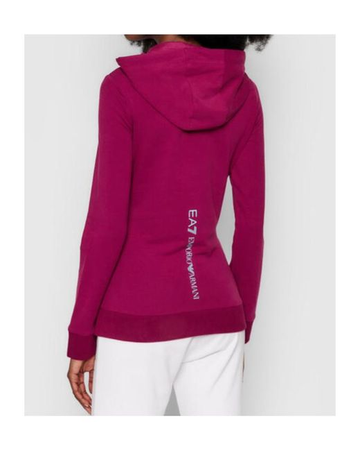 EA7 Purple Logo Details Sweater