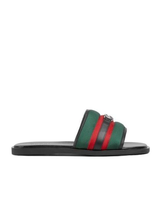 Gucci Multicolor Interlocking G Slide Sandals for men
