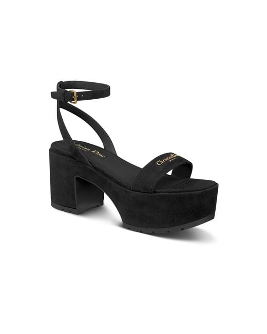 Dior Black Christian D-Lane Platform Sandals