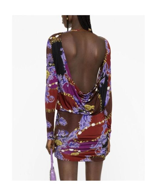Versace Jeans Multicolor Barocco-Print Minidress