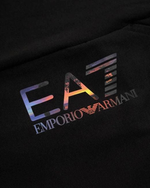 EA7 Black Logo Printed Sweatpants