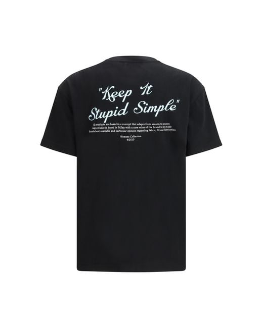 Off-White c/o Virgil Abloh Black Kiss Quote Crewneck T-Shirt