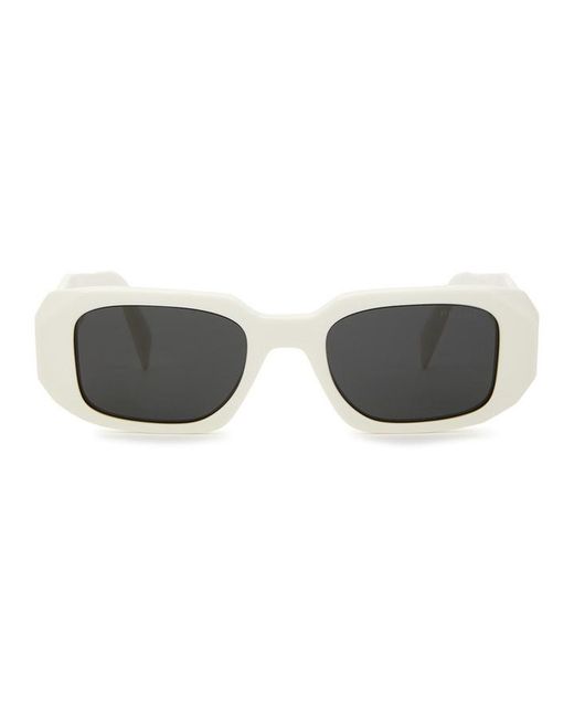 Prada White Belted Shearling Jacket