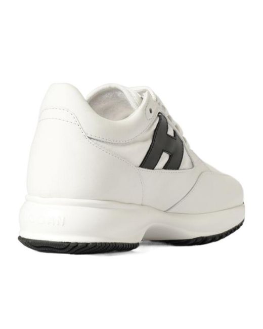 Hogan White Interactive Logo Sneakers