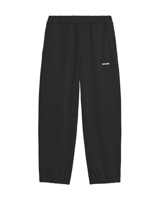 Barrow Black Logo Track Pants for men
