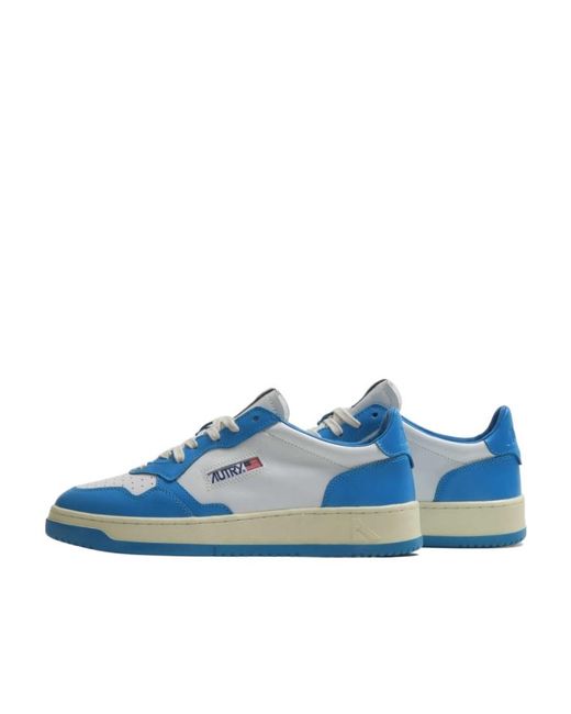 Autry Blue Medalist Lace-Up Sneakers for men