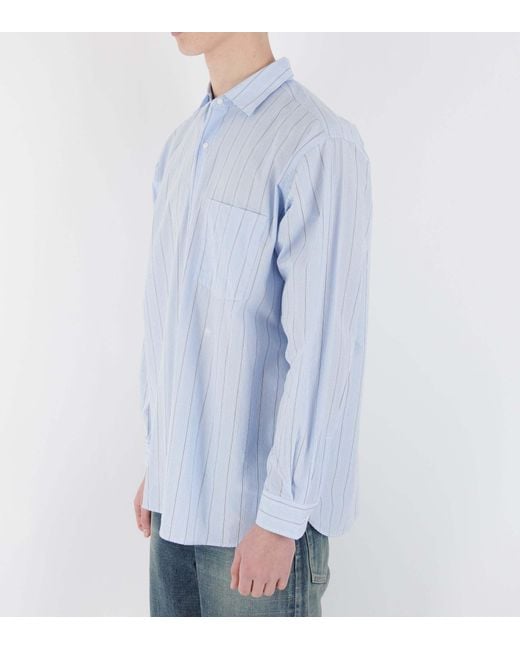 Nanamica White Striped Shirt for men