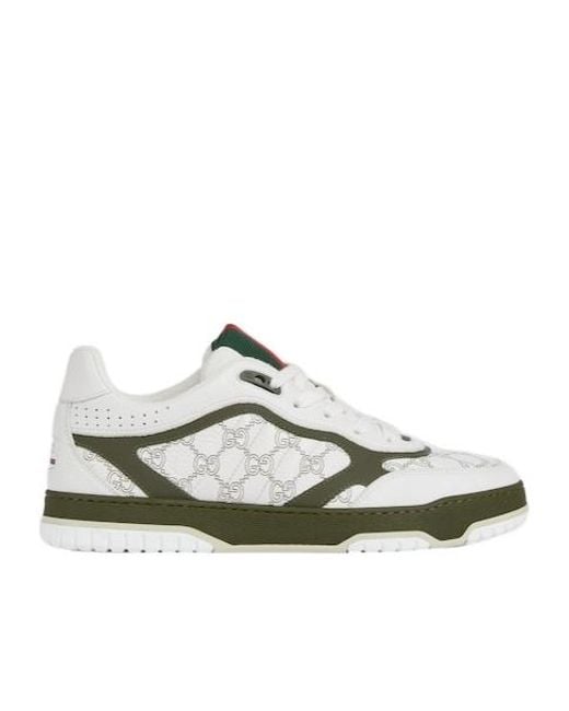 Gucci White Re-Web Sneakers for men
