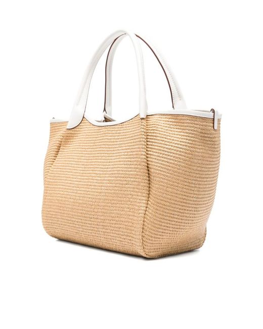 Emporio Armani Natural Ea Logo Woven Medium Shopper Bag