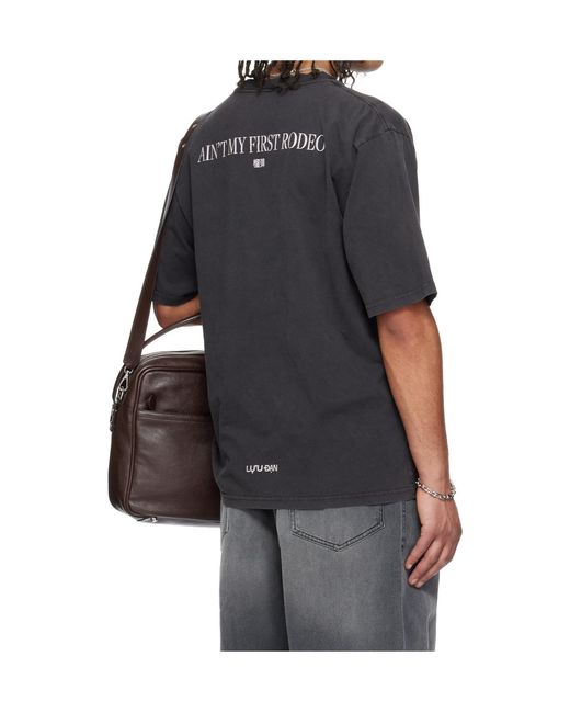 Lu'u Dan Gray Year Of The Horse Series Crew Neck Oversized T-Shirt for men
