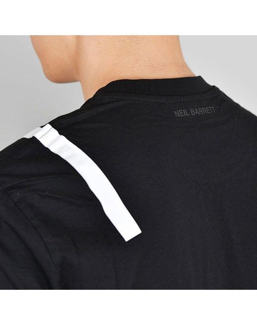 Neil Barrett Black Logo Details T-Shirt for men