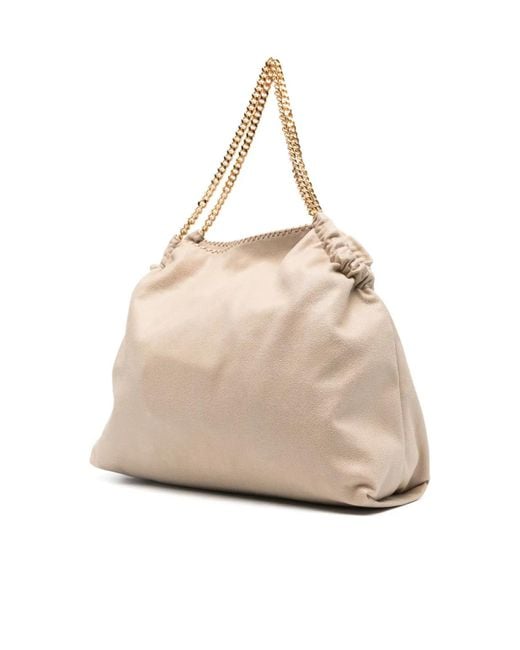 Stella McCartney Natural Chain-Linked Top Handle Bag