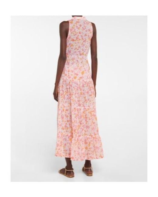 Poupette Pink Nana Floral Cotton Maxi Dress