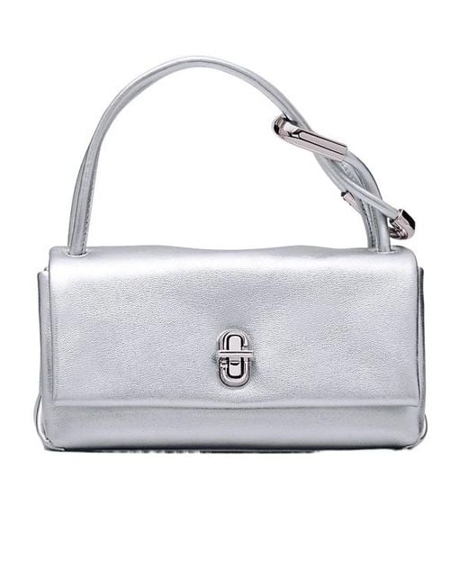 Marc Jacobs Gray The Metallic Mini Dual Bag
