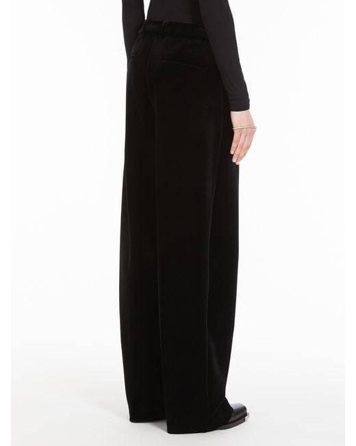 Sportmax Black Mid-Rise Straight Leg Trousers