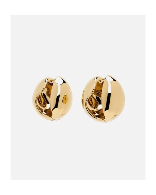 Coperni Metallic Logo Earrings