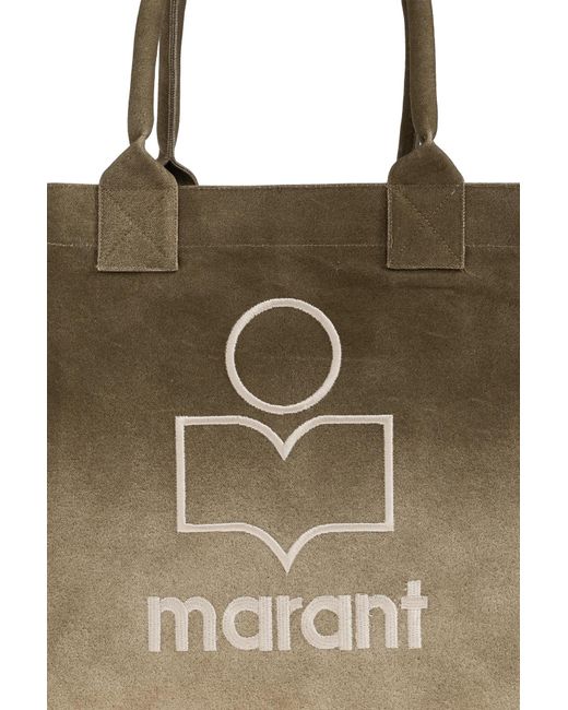 Isabel Marant Metallic Yenky Small Logo Tote Bag