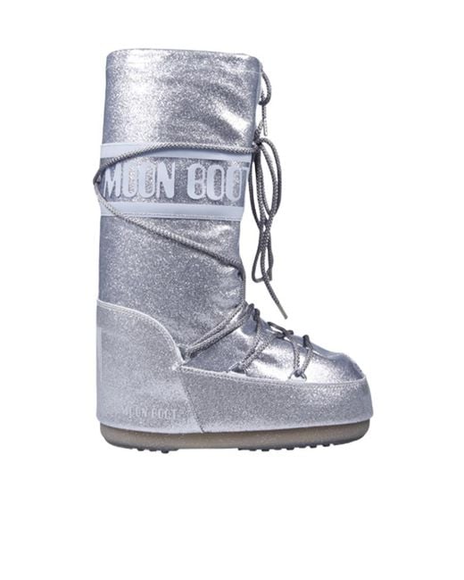 Moon Boot Blue Icon Glitter Boots