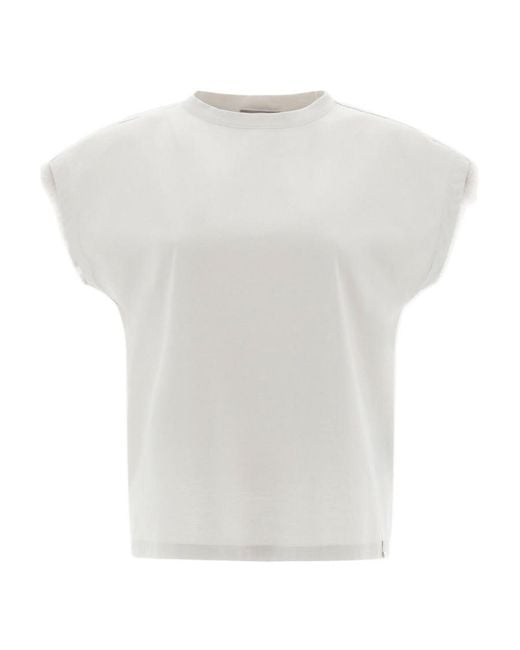 Herno White Plain Knitted T-Shirt