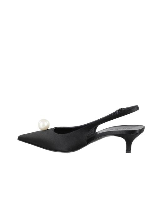 Magda Butrym Black Magda Burtym Embellished Slingback Satin Pumps