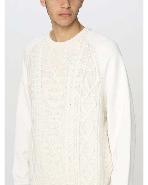 Neil Barrett White Crewneck Knit Jumper for men