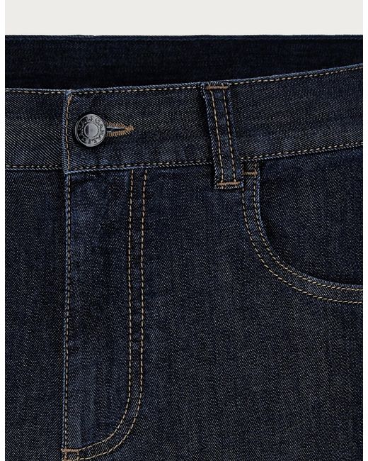 Canali Blue Stretch Soft-Touch Five-Pocket Denim Jeans for men