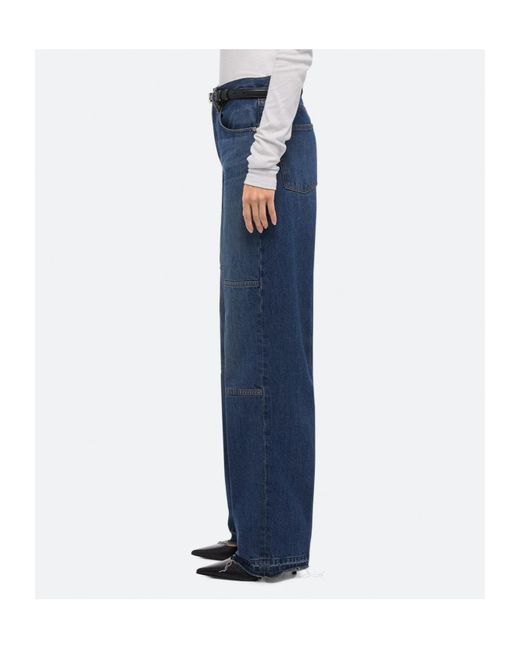 Helmut Lang Blue Belt-Loop Jeans