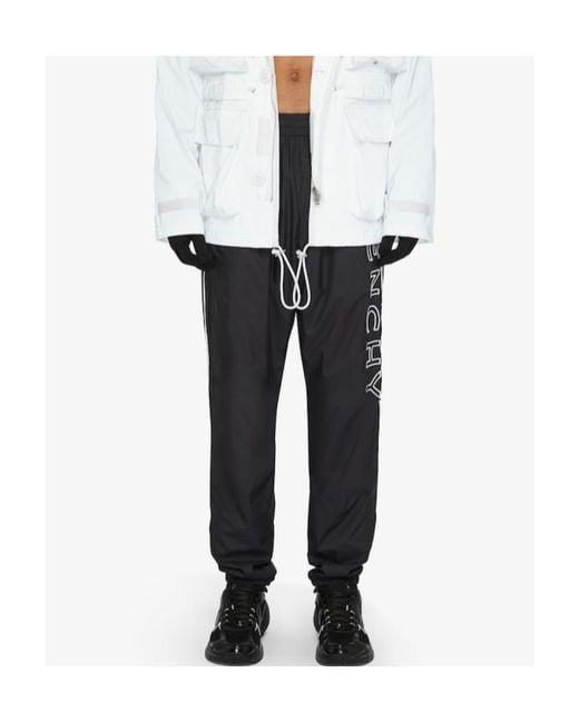 Givenchy Black Logo Embroidered Track Pants for men