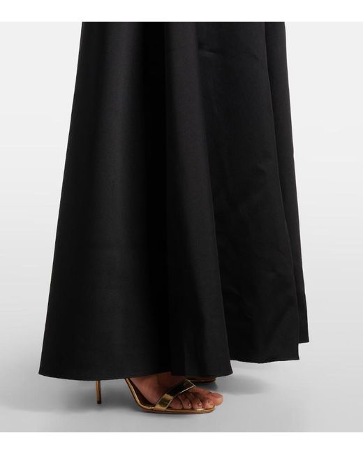 Roland Mouret Black Strapless Taffeta Gown
