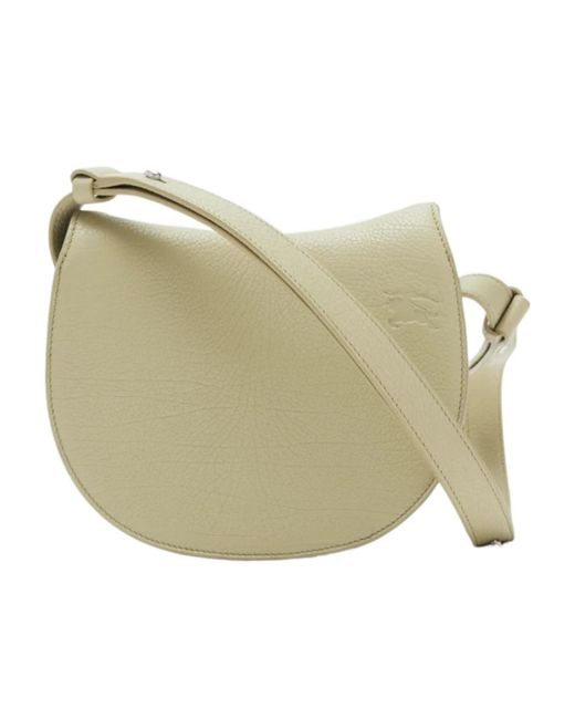 Burberry Gray Mini Rocking Horse Foldover-Top Crossbody Bag