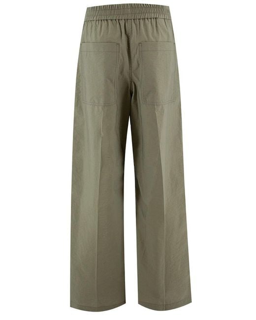 Brunello Cucinelli Green Pleated Trousers