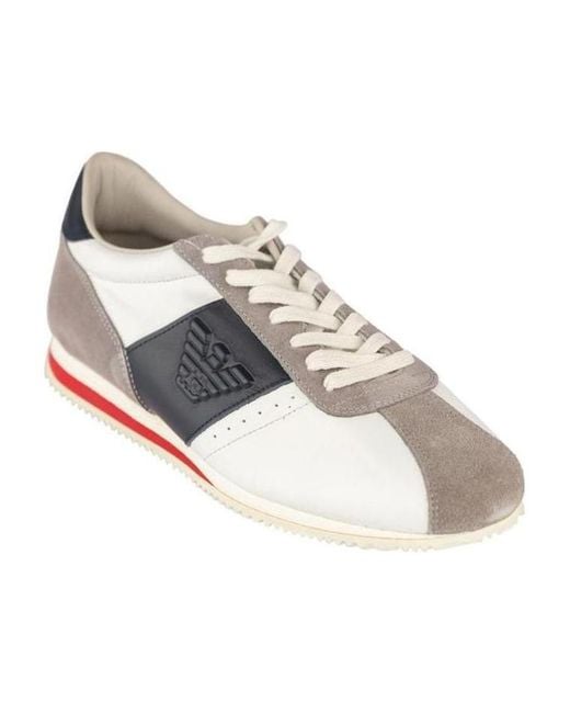 Emporio Armani Metallic Logo Casual Sneakers for men
