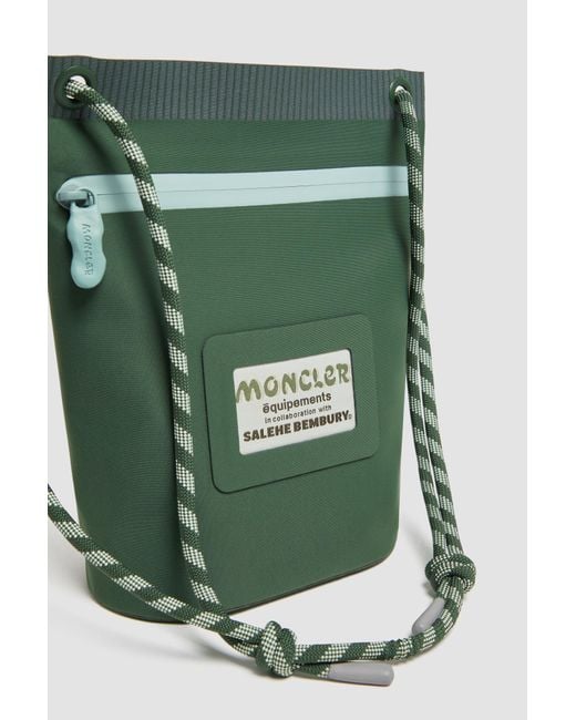 Moncler Green Amoeba Logo Patch Messenger Bag for men
